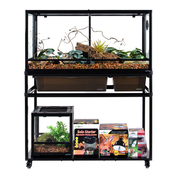 REPTIZOO 40 GallonReptile Terrarium AndStand Terrarium With Breeding Boxs Wayfair Canada